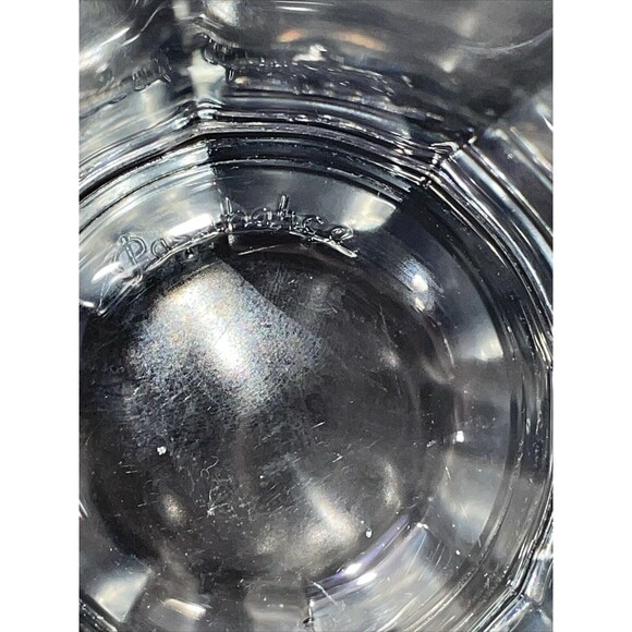 Pasabahce Pair of Two Glass Tumblers Size 3.25x6 Windowpane Block 16 Oz EUC - Picture 5 of 12